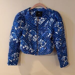 5/$25!! 7 For All Mankind Cobalt Crop Bomber Jacket
